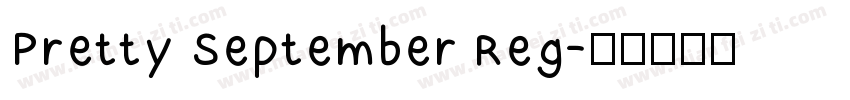 Pretty September Reg字体转换